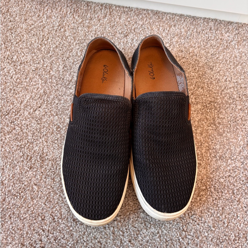 Olukai Pehuea Black Slip On Sneakers - Picture 3 of 5